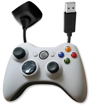 TECHZOCO Cavo di ricarica per telecomando wireless compatibile con XBOX 360, cavo USB per controller Xbox 360 Slim, caricatore USB compatibile con Xbox 360, 4800 mAh, lunghezza 1,80 metri, nero