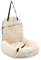 Pfoten&Nasen® 2 In 1 Orthopädisches Hunde Autositz [Beige, 41X50X33cm] Für Große, Mittelgroße und Kleine Hunde, Hundebett, Hundesitz Auto Rückbank, Dog Car Seat, Hundekorb Auto.