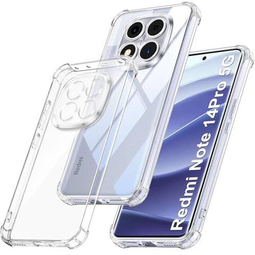 FLLAO Funda para Xiaomi Redmi Note 14 Pro 5G / Xiaomi Poco X7 5G, [Almohadilla de Aire integrada] Antigolpes Antiarañazos TPU Suave Carcasa