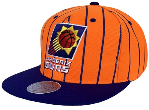 Mitchell & Ness Phoenix Suns Nadelstreifen 2Tone Snapback Cap Verstellbare Mütze Orange, Orange/Abendrot im Zickzackmuster (Sunset Chevron), Einheitsgröße