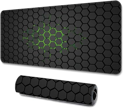 XSDSLS Gaming Mauspad XL 300x600 mm Großes Mousepad Schwarz Anti-Rutsch-Unterseite Tischunterlage Large Size groß Mouse Pad für Computer MacBook,Laptop (Grüne Version)