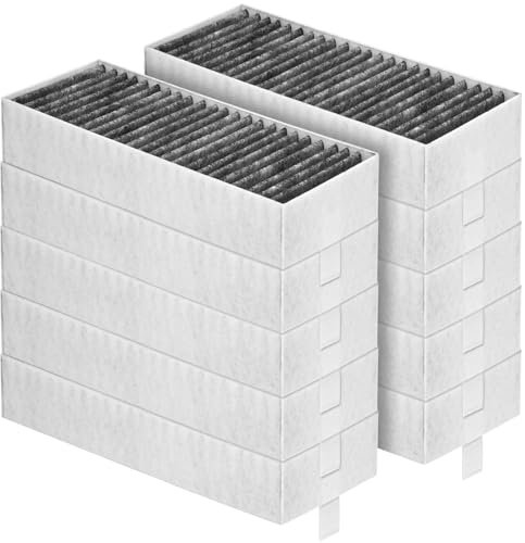 10 Stück Aktivkohlefilter für Dunstabzugshaube Siemens HZ9VRCR0 17004796 / Bosch HEZ9VRCR0 17004805 / Neff Z821VR0 17004806 / Gaggenau CA282111 / Constructa CZ9VRCR0, (193x75x35 mm) 10-teilig