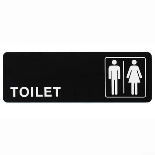 Set di 3 cartelli per WC in acrilico per parchi e scuole, uomini, donne e bagni combinati ed eleganti (toilette)