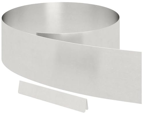 vidaXL Bordure de Jardin 4 pcs Argent 450 x 20 cm Acier Inoxydable, Bordures de Jardin et terrasse, délimitez Votre pelouse, clôtures Solides, Design paysager pour Vos parterres.