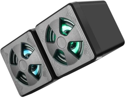 SEWACC 2pcs Portable Mini Speaker for Gaming and Laptop Use Featuring Rgb Backlight and External Subwoofer Design for Desktop Setup and Go Audio Enhancement