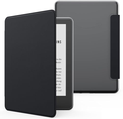wasserdichte magnetische Hülle kompatibel mit Kindle 6 11. Generation (2024/2022 Modelle) - Schutzhülle mit Auto-Sleep/Wake, Ultraleicht und Kratzfest mit transparenter Rückseite - Schwarz