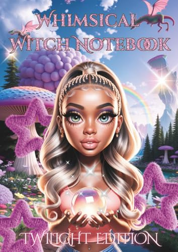 Whimsical Witch Notebook: Twilight Edition, A4 size, 6 to Collect, 300 pages with Moon & Stars Border, Doodles, Sketches, Dreams & Inspirational ... Witchy Vibes, Artwork, Design, Drawing,