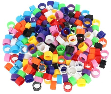 Gosera 200Pcs 8mm Coturnix Quail Leg Bands Baby Chick Leg Bands Pigeon Bands Chicken Leg Bands