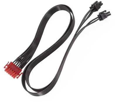 Geavonyg GPU 12-Pin Grafikkarte, doppelter 8-Pin Stecker auf 12-Pin Stecker, Splitter, ummantelter Kabelanschluss, GPU Stromanschluss