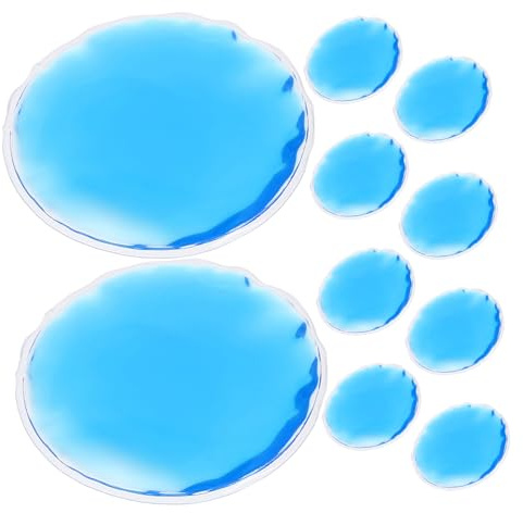 ABOOFAN Runde Pvc Kühlpads 10 Stück für Kalte Therapie und Kopfschmerzlinderung Gel Augenkühlpads für Zuhause und Unterwegs zur Erfrischung und Entspannung