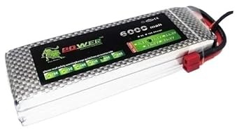 HYFOZAE For 6000mAh 6S/60C 22.2V Lipo Battery for RC Drone Helicopter Aircraft Airplane Car(XT60 Plug)