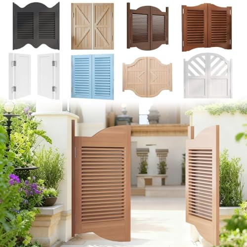 Puerta De Batientes De Salón Madera Maciza Puerta Vaiven Puertas Abatible De Restaurante De Café Cocina Bar Cierre Automático Puertas De Media Cintura