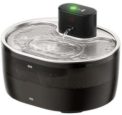 LAIOUSN Distributeur d'eau pour animaux domestiques chats et chiens - Fontaine à eau automatique - Grande capacité - Bol d'arrosage silencieux pour la maison - Filtre de fontaine à boire pour chien
