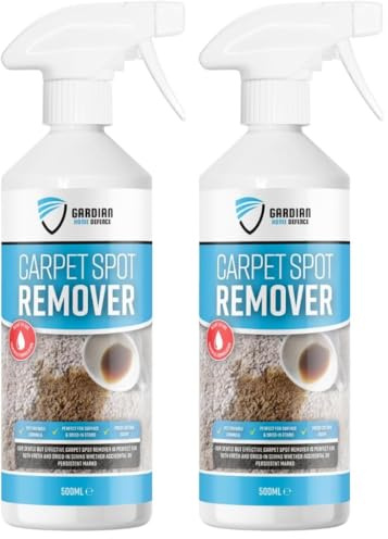 Gardian Carpet Stain Remover - 500ml Carpet Spot Cleaner, Removes Tough Stains Fast - Pet, Wine, Urine, and More - Deep Penetrating Spot Carpet Cleaner Spray (Pack of 2)
