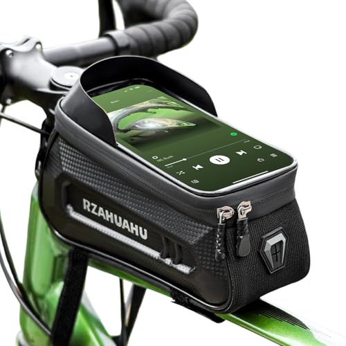 Sacoche Velo Cadre Étanche Sacoche Guidon Vélo pour Smartphone 7''