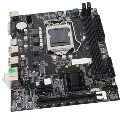 Vroomoto Scheda Madre Desktop Scheda Madre di LGA 1155 Micro ATX DDR3 M.2 NVMe NGFF 6 USB 2.0 VGA PCIe X16 16 GB Max con LAN 100 Mbps per I3 I5 I7 Pentium Celeron