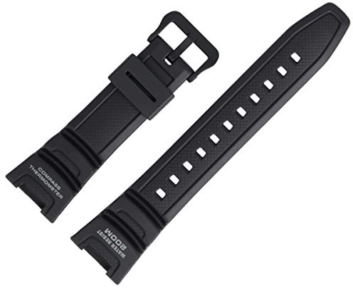 Casio Uhrenarmband Ersatzband 24mm Kunststoff Schwarz - SGW-100