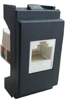 oniroview Frutto rj45 UTP cat.5e compatibile vimar idea presa modulare 8 poli per cavi ethernet connessione a crimpare senza attrezzi, colore nero