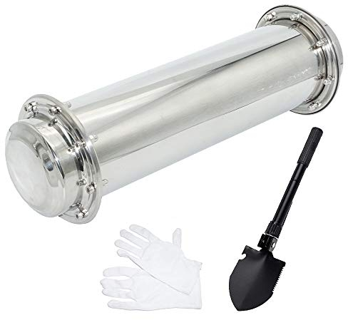 Grande capsule de temps étanche en acier inoxydable 49,5 cm