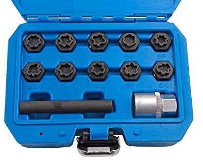 US PRO Tools 12PC Master Mercedes Locking Wheel Nut Key Set 3418