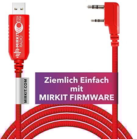 Mirkit FDTI USB Programmierkabel mit Plug & Play-Funktion - Programmierkabel Kompatible für Funkgeräte Baofeng/Kenwood/Retevis/Wouxun/Archell - Kompatible für Betriebssystem: MAC/Windows & Ubuntu
