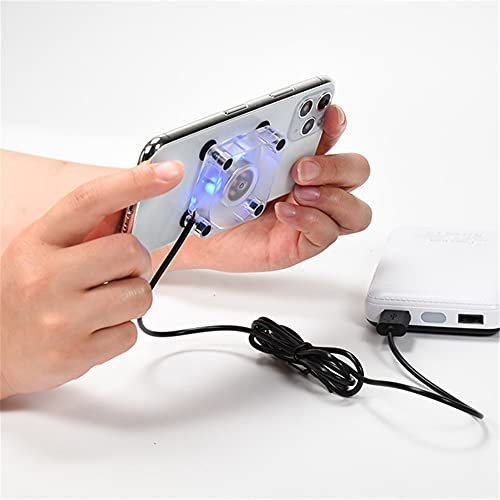 Mini Mobile Phone Cooling Fan Silicone Suction Cup Bottom USB Charging Cooling Artifact Plug in and Play For Smartphone