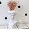 Davidstatue griechischer Kopf Vase – Dark Academia Raumdekoration – niedlicher Blumenhalter für Zuhause – 1 groß (16,5 x 8,9 cm) und 1 klein (6,5 x 4 cm)