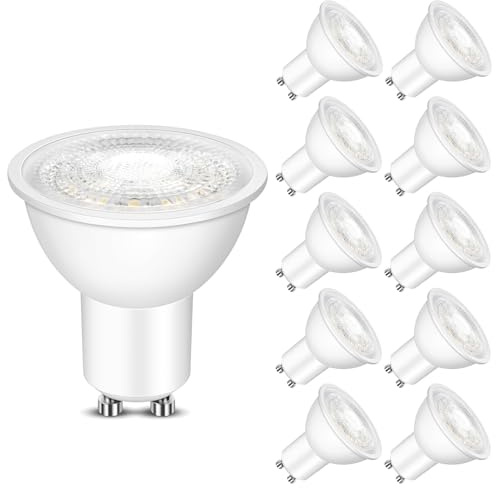 FEILEMAN GU10 LED Warmweiss 8W 650LM 3000K Lampen, 10er Pack | Ersetzt 80W Halogen Leuchtmittel, 38°Abstrahlwinkel, Nicht Dimmbar, Energiesparendes für Wohnzimmer Küche Schlafzimmer