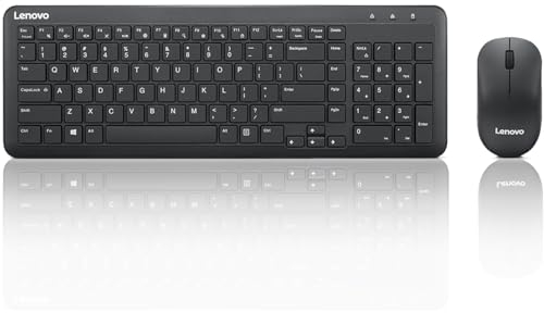 Lenovo 300 Combo de teclado y ratón inalámbrico, receptor Nano USB-A de 2.4 GHz, pilas incluidas