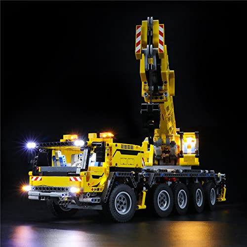 GEAMENT Kit de Luces LED Compatible con Lego Juego de Montaje de grúa (Mobile Crane MK II) - Conjunto de luz por Technic 42009 (Juego Modelo no Incluido)