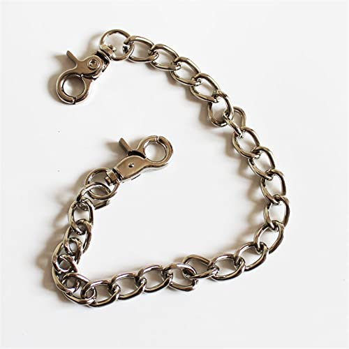 ROLOL Edelstahl Handschellen fußfesseln Verbindung Haken Doppelseitige Kette Zurückhaltung Körper Restraint Zubehör -Handschellen (Size : 14cm)