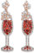 Wine Glass Earrings for Women, Cute Wine Earrings for Girls, Beaded Champagne Wine Glass Dangle Earrings Hypoallergenic, Pearl Wineglass Drop Earrings, Red Wine Glass Earrings Studs