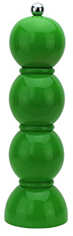 Addison Ross Bobbin Salt or Pepper Mill – Easy Twist Ceramic Grinder – Sustainable Rubber Wood – Modern Design – Ideal Wedding Gifts or Housewarming Gift – Kitchen Accessories – Leaf – 24cm