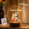 VEELU 3d Foto Lampe Personalisiert Foto Gravur Trophäennachtlampe mit eigenem Bild &Text 7 Farbe Nachtlicht Dekoration Geburtstag Jubiläum Geschenke für Mama Papa Freund (Warmes Licht)