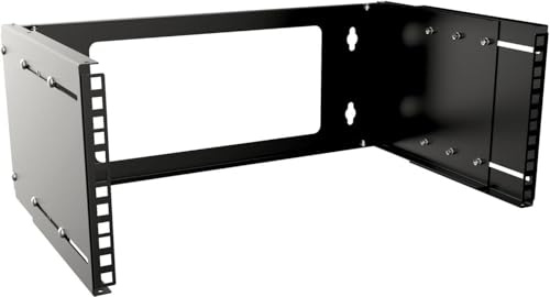 Lanview RAR205BL 4U Verstellbare Tiefenhalterung, 48,3 cm, Schwarz