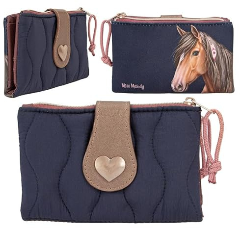 Depesche Portemonnaie Mit Stepp Miss Melody Night Horses dunkelblau