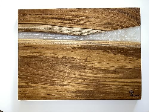 Planche de Service, Planche Fromage, Planche apéro avec résine epoxy Alimentaire - Bois Teck