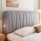 Kopfteilbezug Bett Kopfteil Bezug/Überzug,Weicher Strecken Samtstoff,gepolsterte Bettkopfteil Hussen Dehnbar Waschbar All-Inclusive Staubdichte Schutzhülle ( Color : Grey , Size : 100cm(39.3inch) )