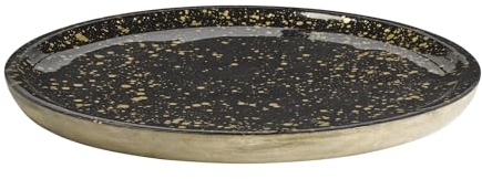 APS 1058 Bandeja de mango, madera de mango, revestimiento de resina epoxi interior, diámetro de 35,5 cm