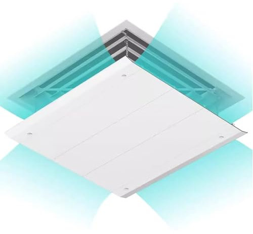 GONCBKVN Adjustable Central Air Conditioner Vent Cover, Square Air Conditioner Deflector, Helps Cooling/Heating Circulation, for Ceiling Vents (Color : White, Size : 60cm/23.6in)