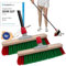 Novaliv 2X Gartenbesen 40 cm mit Stiel draußen Elaston Borsten Ideal als Besen draußen Straßenbesen mit Stiel Harte Borsten Terassenbesen Hofbesen Stallbesen Kehrbesen Industriebesen Outdoor Broom