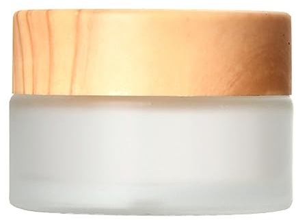 Récipients cosmétiques en verre avec couvercles ronds givrés - Petits pots vides en verre pour échantillons de lotions de maquillage - Bouteille de lotion élégante - Accessoire d'emballage cosmétique