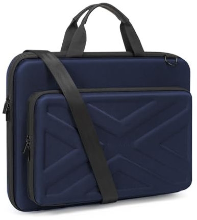 MOSISO Hard Shell Laptop Case for Men Women,17 inch Computer Bag Compatible with MacBook, HP, Dell, Lenovo, Asus, Notebook,17.3 inch Laptop Bag with Front Pocket & Shoulder Strap, Navy Blue
