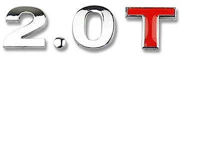 RCTGPGJAC 1,8 T 2,0 T Emblem Aufkleber Chrom Karosserie Hinten Kotflügel Schwanz Abzeichen Kompatibel for Golf GTI MK4 Jetta Passat Beetle A3 A4 A5 A6 TT Auto Styling(schwarz)