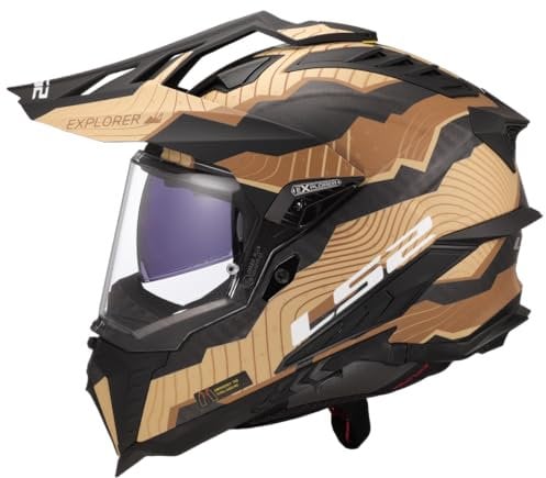LS2, Motocross-Helm Explorer Carbon Trick Matt Brown Sand, XL