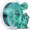 TECBEARS Silk PLA Filament 1.75MM, Dual Color PLA+ Silk Filament 1 kg/Spule, 360° Farbwechsel 3D Drucker Filament, Maßgenauigkeit +/-0.02mm, Seidentexturen Prächtige Farbe Schwarz+Grün