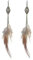 fdsmall Bohemia Feder Ohrringe Lange Quaste Feder Ohrringe Lange Kette Drop Retro Boho Ohrring Feder Tropfen Ohrringe Dangle Kette Ohrringe Schmuck Geschenk (Brown)