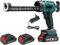 Pistola in silicone elettrica per Makita 18V,Pistola a cartuccia elettrica 2000mAh,Pistola in silicone con LED,4 velocità,Pistola Giunti elettrici 300ML per sigillare,Sigillare (2× Batterie)