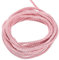 sourcing map Twisted Cord Trim, 5 Yard 5mm 3-Ply Twine Braided Rope Shiny Thread String for Craft Gift Bag Curtain Christmas Decor, Pink - 5m
