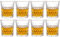 JAIEF Vasos de chupito de 60 ml, vidrio sin plomo, vaso de chupito transparente de base pesada (juego A8)